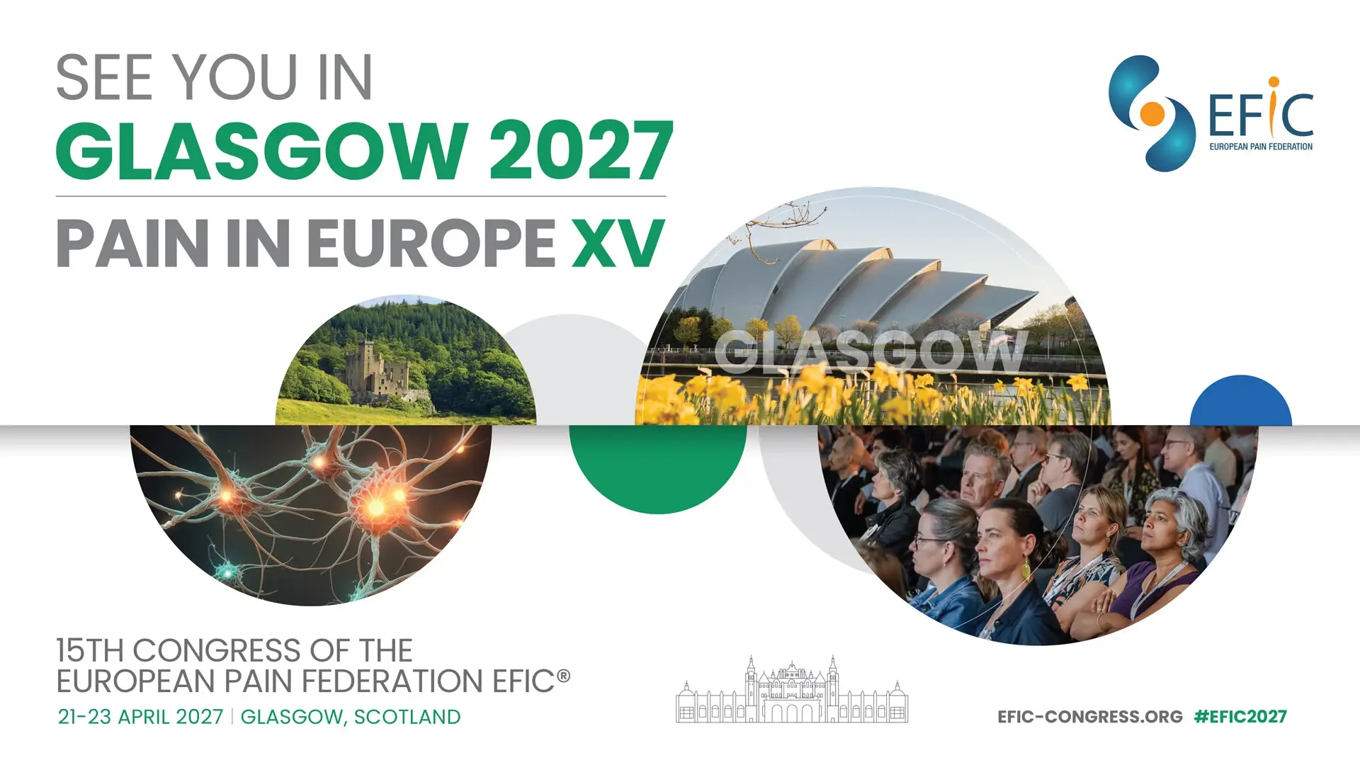 15. Avrupa Ağrı Federasyonu Kongresi (EFIC 2027) - Glasgow / İskoçya