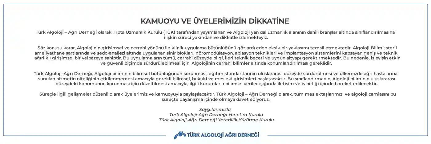 Kamuoyu ve Üyelerimizin Dikkatine