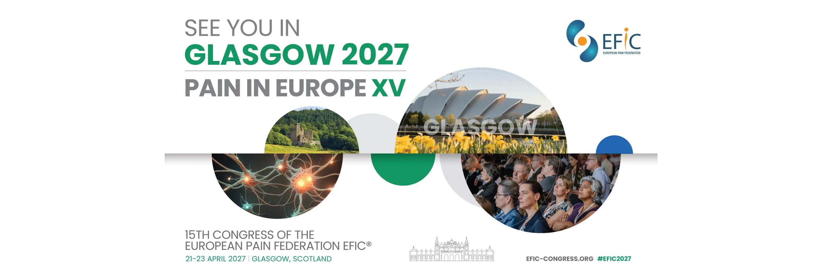 15. Avrupa Ağrı Federasyonu Kongresi (EFIC 2027) - Glasgow / İskoçya